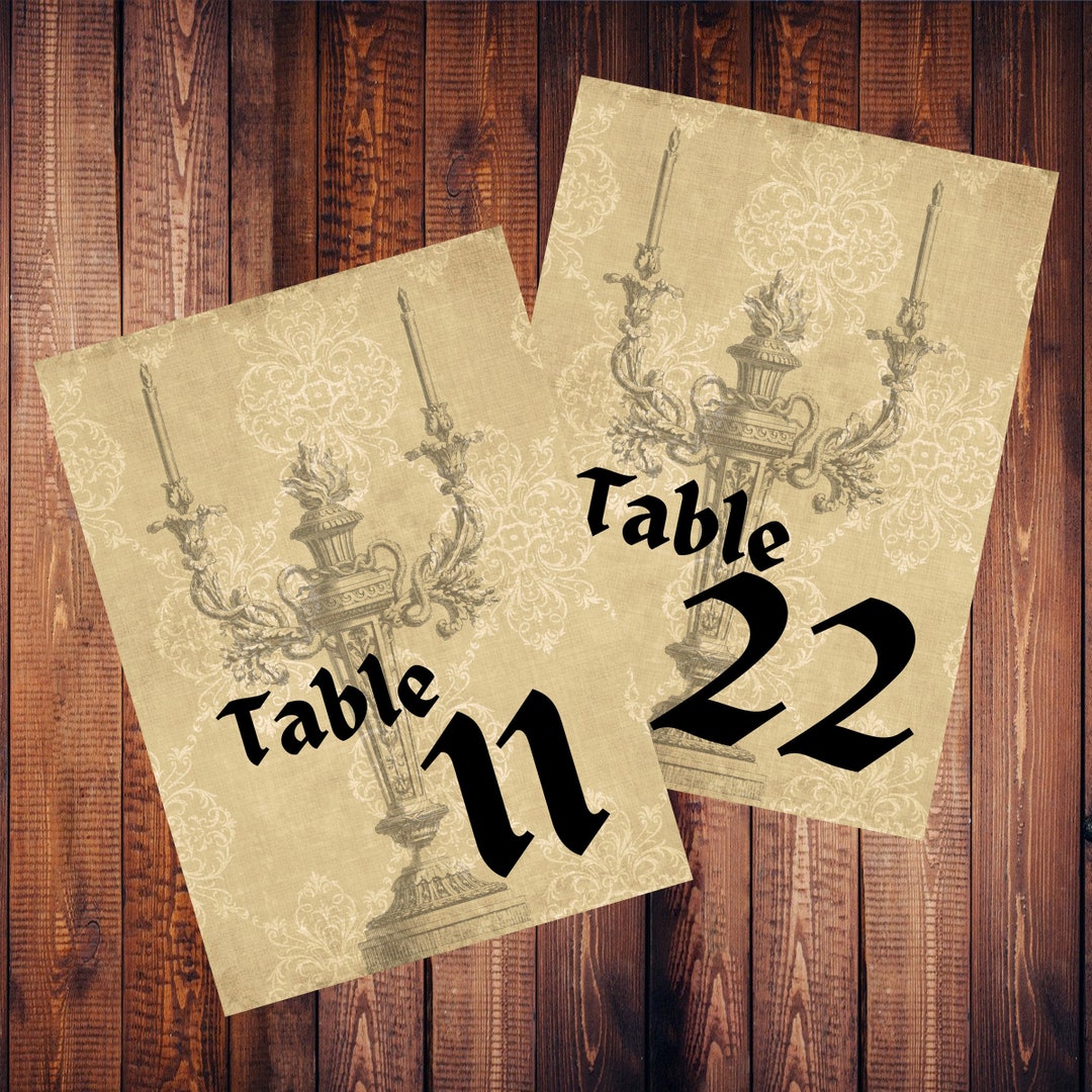 Gothic Wedding Table Numbers Printable 1-30 Halloween - Etsy UK