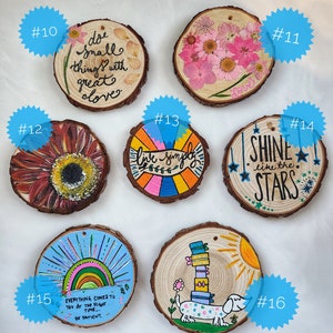 Hand Painted Wood Slices