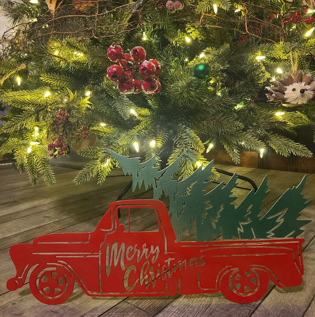 Metal Art Christmas Truck Etsy