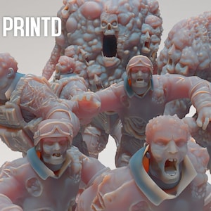 After the fall Part 3 Zombie Pack - Post Apocalyptic Zona Alpha Wargame Hobby Resin Scale Models