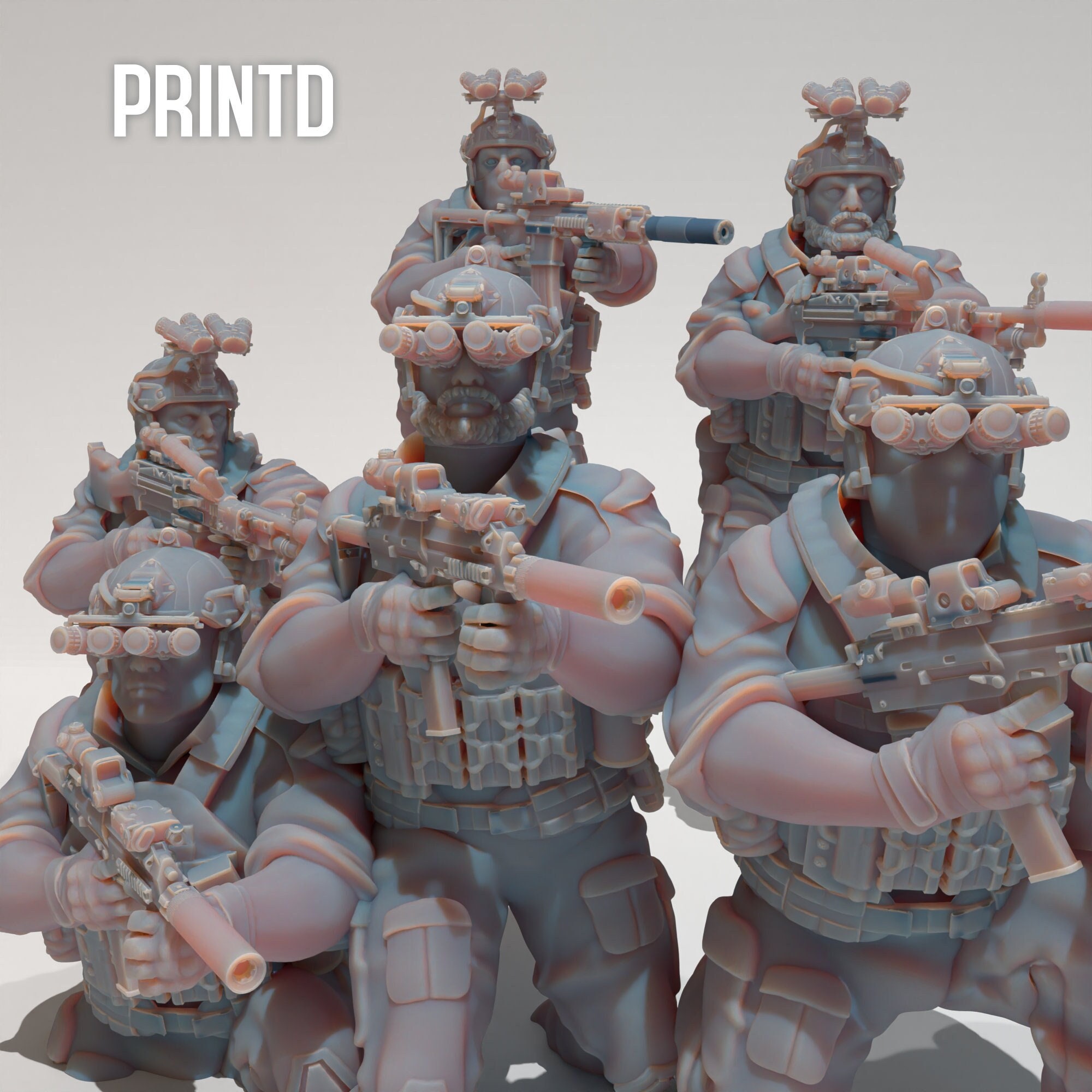 DEVGRU Seal Team Set - Modern Warfare Wargame Hobby Resin