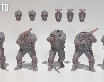 DEVGRU Seal Team Set - Modern Warfare Wargame Hobby Resin
