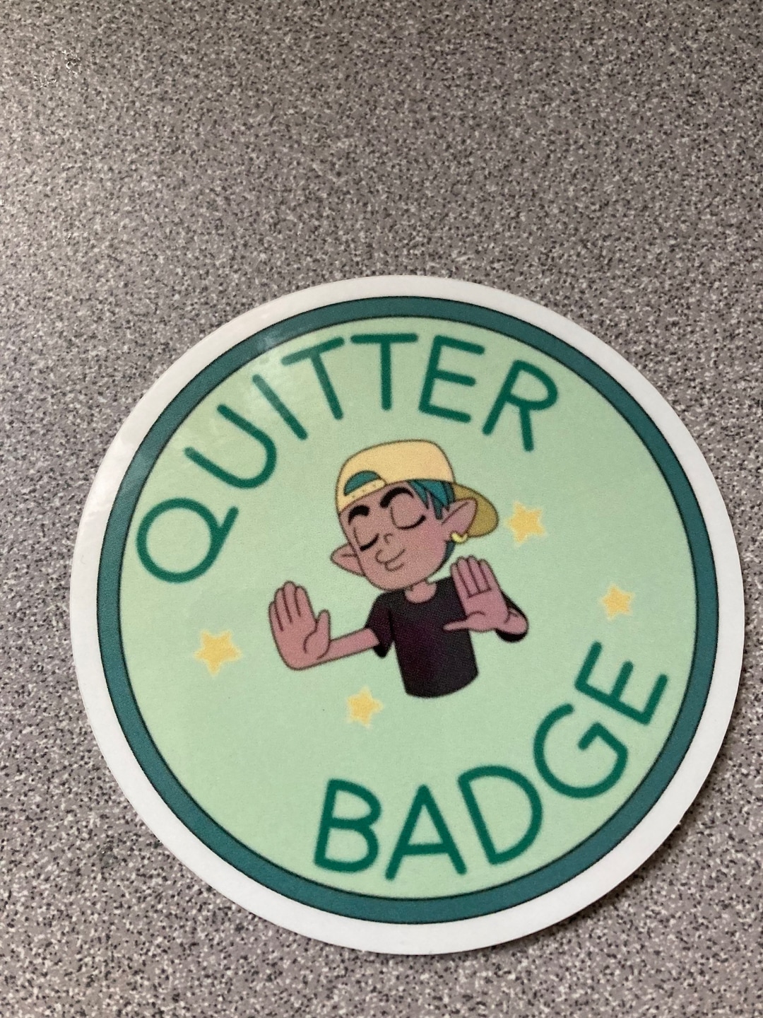 Quitter Badge Etsy