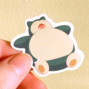 Sticker découpé brillant Ronflex endormi