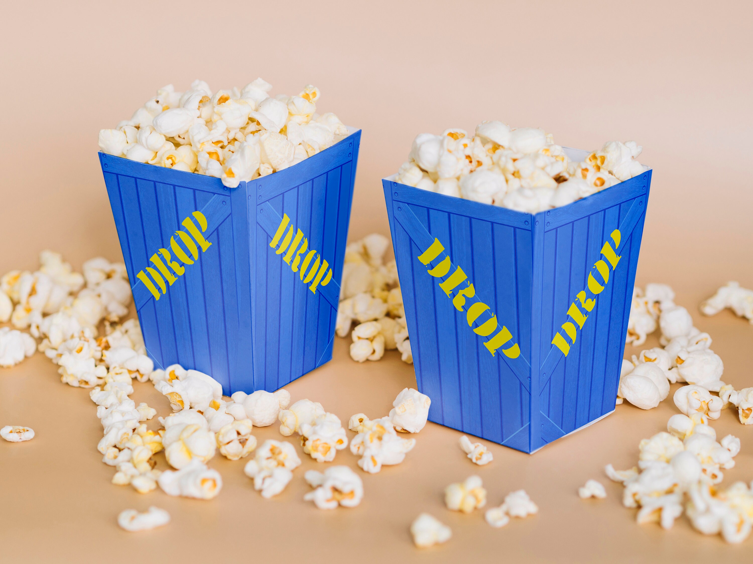 Battle Game, Popcorn Box, Gamer Drop Treat Box, Favor Box, Mystery Box, Party Favor, Blue Box