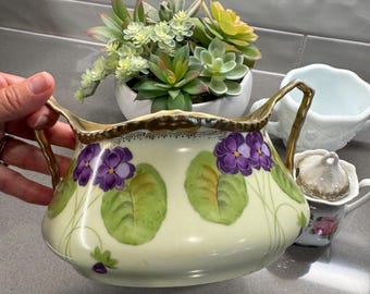 Vintage Sugar Bowl, O & E.G., Farmhouse Kitchen, Tea Party Accessory, Mother's Day Gift