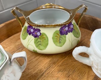 Vintage Sugar Bowl, O & E.G., Farmhouse Kitchen, Tea Party Accessory, Mother's Day Gift