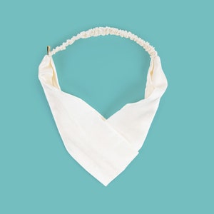 Mulberry Silk Top Knot Headband- Embroidery Personalization Available