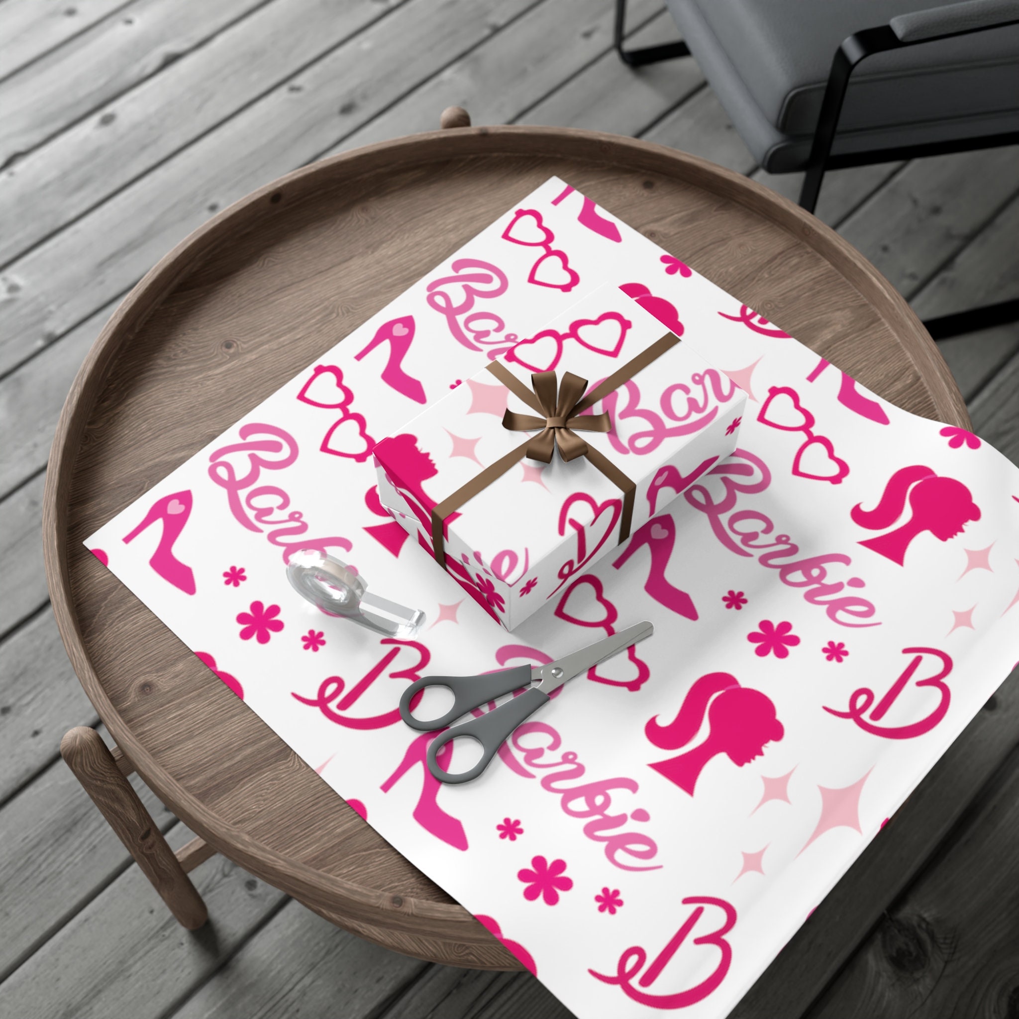 Barbie Gift Wrap Barbie Pink Wrapping Paper Pink Wrapping Paper Barbie