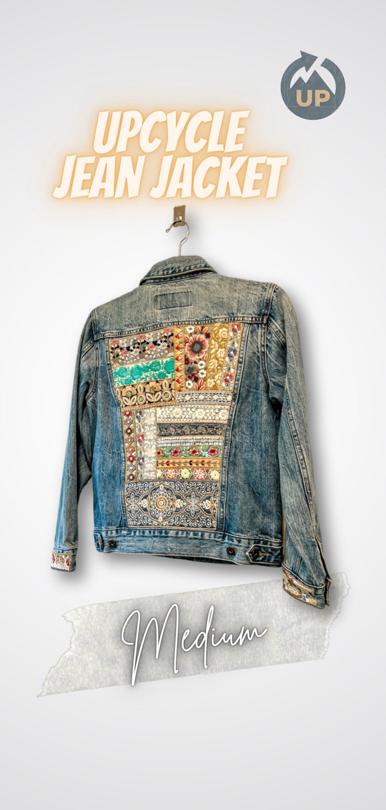 Rework Clothing Upcycle Clothing for Women Upcycle Jean Jacket Rework