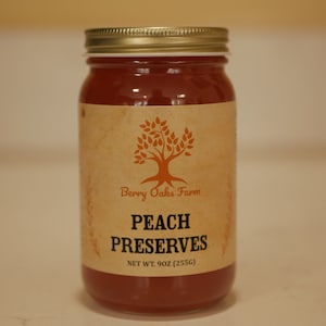 Small-Batch Peach Preserves: Artisan Crafted, Maximum Flavor (1/2 Pint)