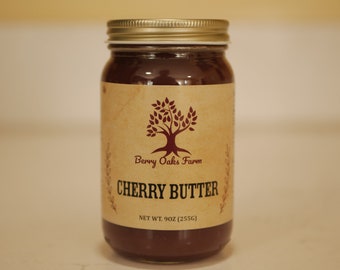 Artisan Cherry Butter: Small Batch Fruit Spread (1/2 Pint)