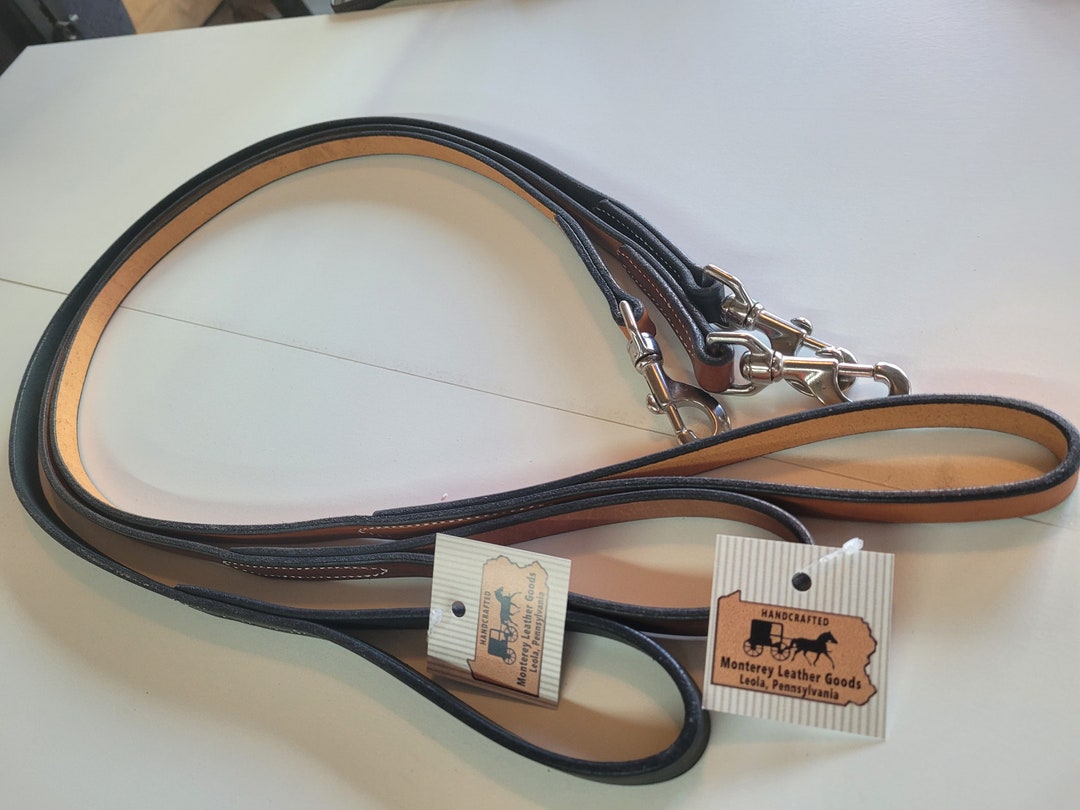 Leather Dog Leash Amish Made Etsy