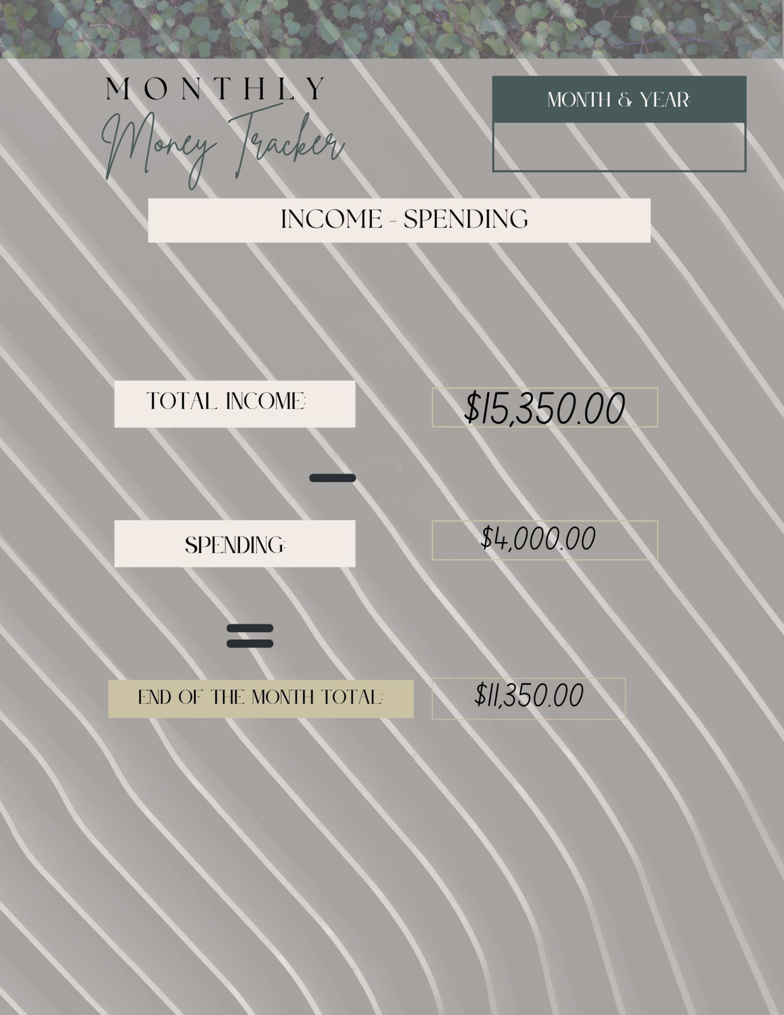 Monthly Budget and Goal Setting PDF Christian Financial - Etsy