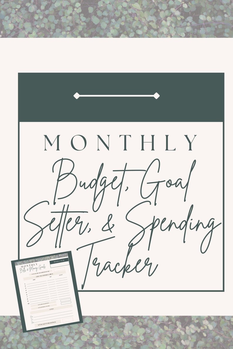 Monthly Budget and Goal Setting PDF Christian Financial - Etsy