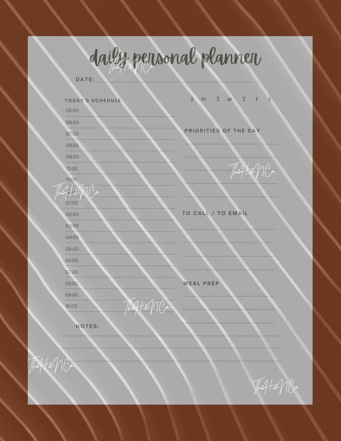 Printable Daily Entrepreneur Personal Planner Planner PDF Etsy
