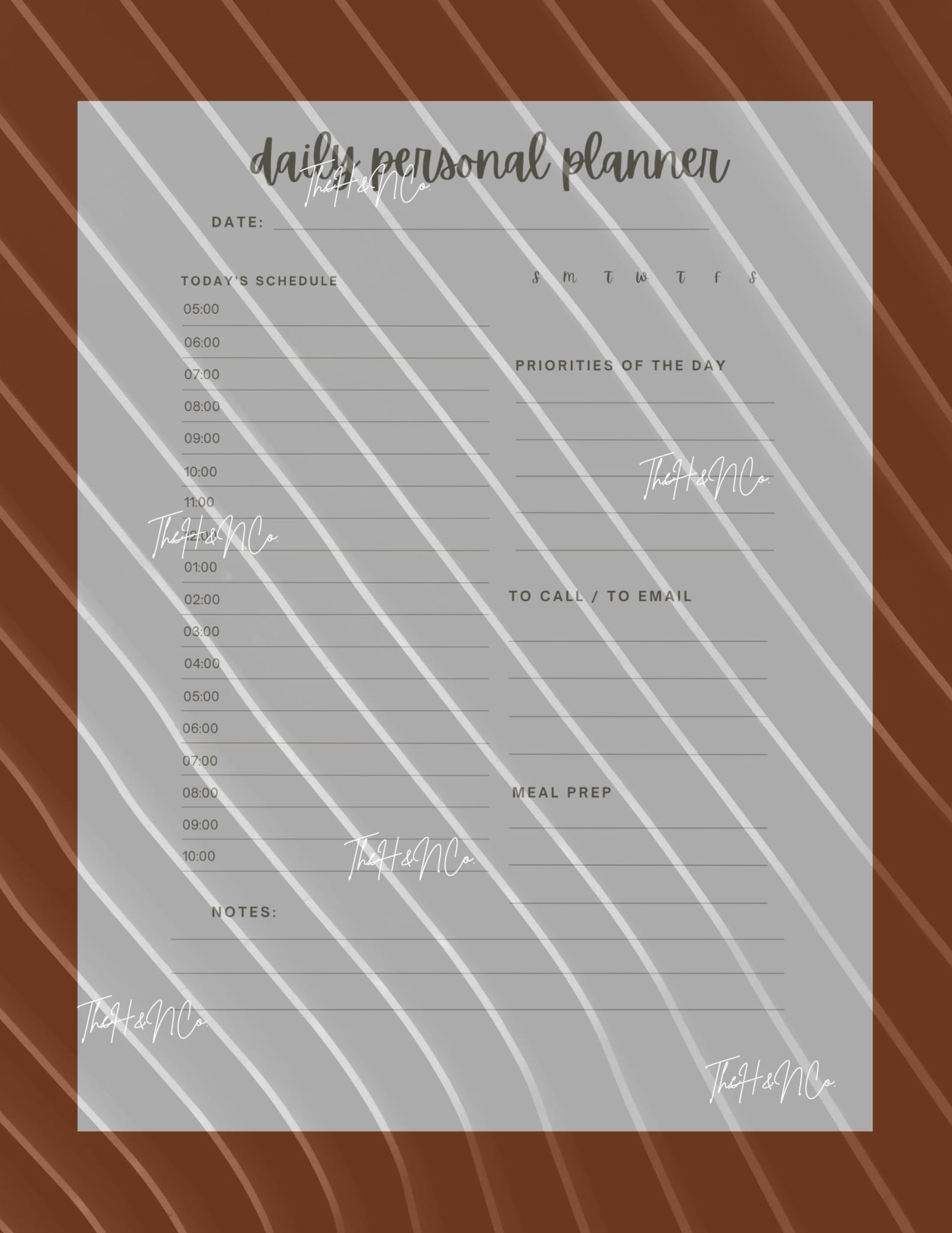 Printable Daily Entrepreneur Personal Planner Planner PDF - Etsy