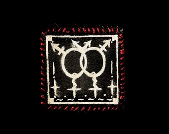 punk queer symbol patches - painted & sewn recycled denim