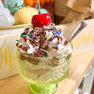 Fake ice cream sundae