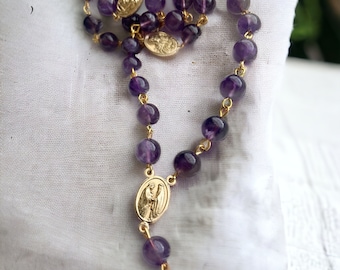 Seven Sorrows of Mary Chaplet with Amethyst Stone