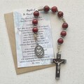 Saint Francis of Assisi Chaplet: Stone Beads, Catholic Devotion, Confirmation Gift