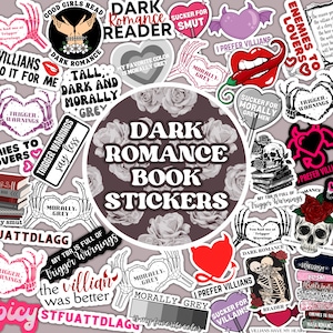 40+ Digital Dark Romance Reader Stickers, Printable Dark Romance Booktok Sticker Bundle, Villain, Romance, GoodNotes, Kindle Stickers