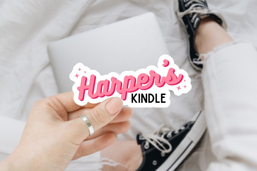 Custom Name Kindle Sticker, Personalized Bookish Sticker, Booktok ...
