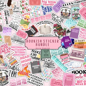 Stacked Books Flower 1 Stickers, Funny Book Stickers, Books Laptop