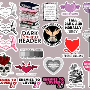 40 Digital Dark Romance Reader Stickers, Printable Dark Romance Booktok Sticker Bundle, Villain, Romance, GoodNotes, Kindle Stickers image 9