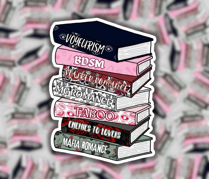 40 Digital Dark Romance Reader Stickers, Printable Dark Romance Booktok Sticker Bundle, Villain, Romance, GoodNotes, Kindle Stickers image 4