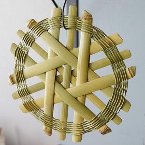 Bamboo Trivet Japanese Handcrafted Pot Stand for Kettles and Donabe