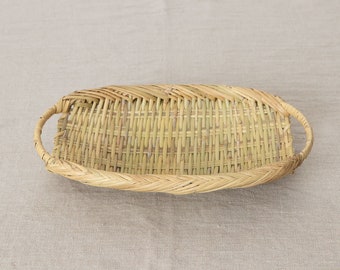 Oval plate(colander) with handle -B type- S, M, L / Suzu bamboo / JPN 450812