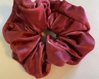 Handmade Red Velvet XL Scrunchie, Classy Hair Accessory