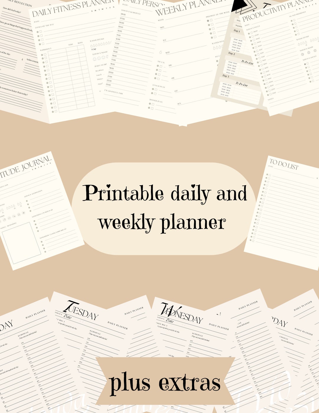 Productivity Planner Printable Ultimate Life Journal Binder Daily ...