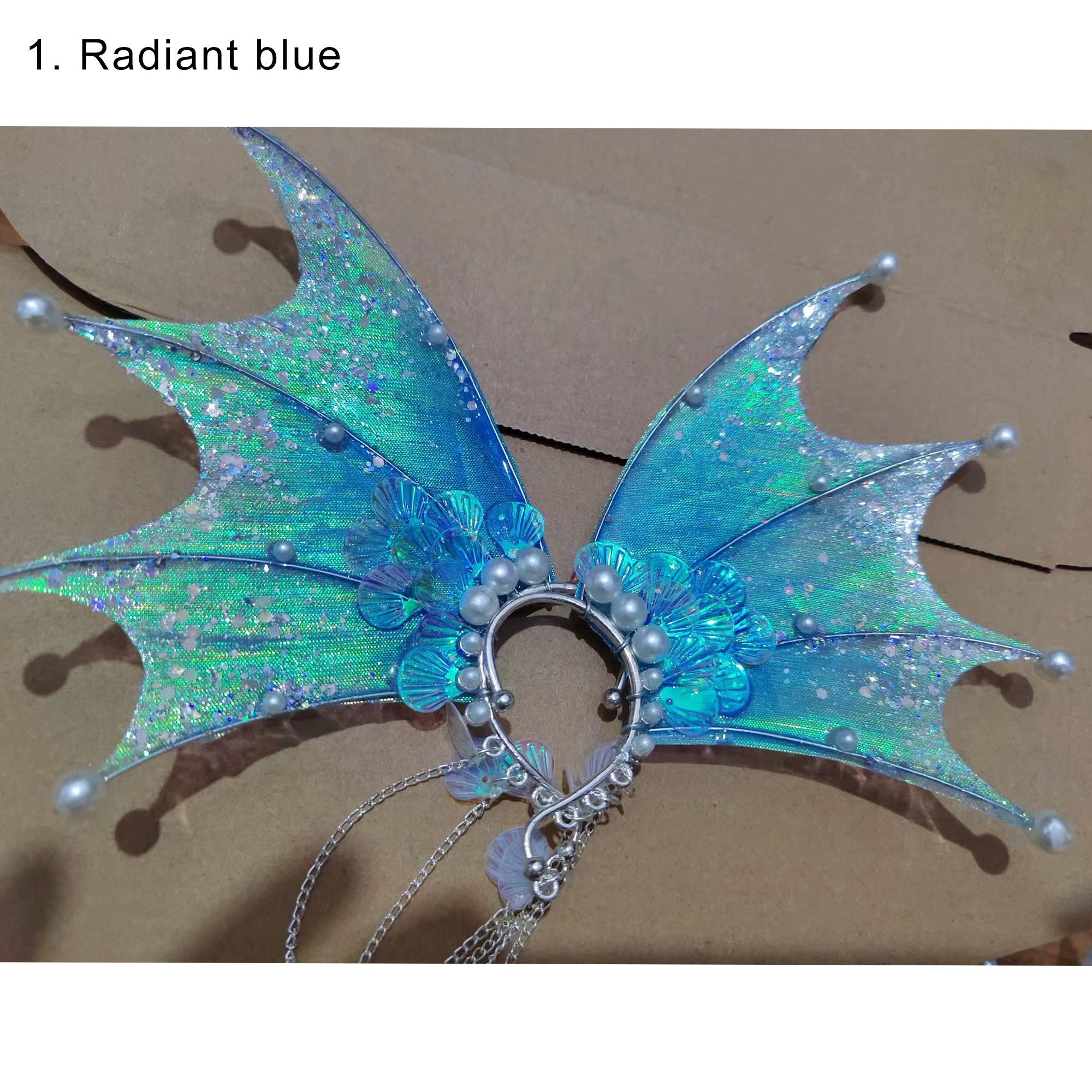 White Mermaid Ears, Ear Headdress, Mermaid Earrings, Role-playing ...