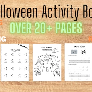 Printable 2nd Grade Halloween Worksheet Workbook Activity Packet