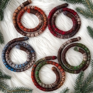 Wald Natürliche Grün Blau Rot Biegsam Spiraldraht Wolle Haargummi für Dreads Locks, Braids und Locks
