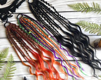 Halloween Hair Tie Dreads: Witchy Elastic Wrap for Braids