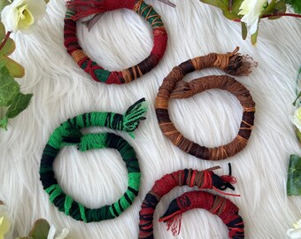 Handmade Boho Dreadlock Ponytail Wrap, Flexible Wire Hair Tie Accessory