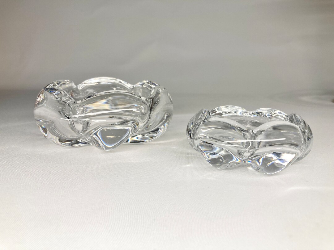 Vintage Pair - Orrefors Sweden Signed Crystal Pieces - Etsy