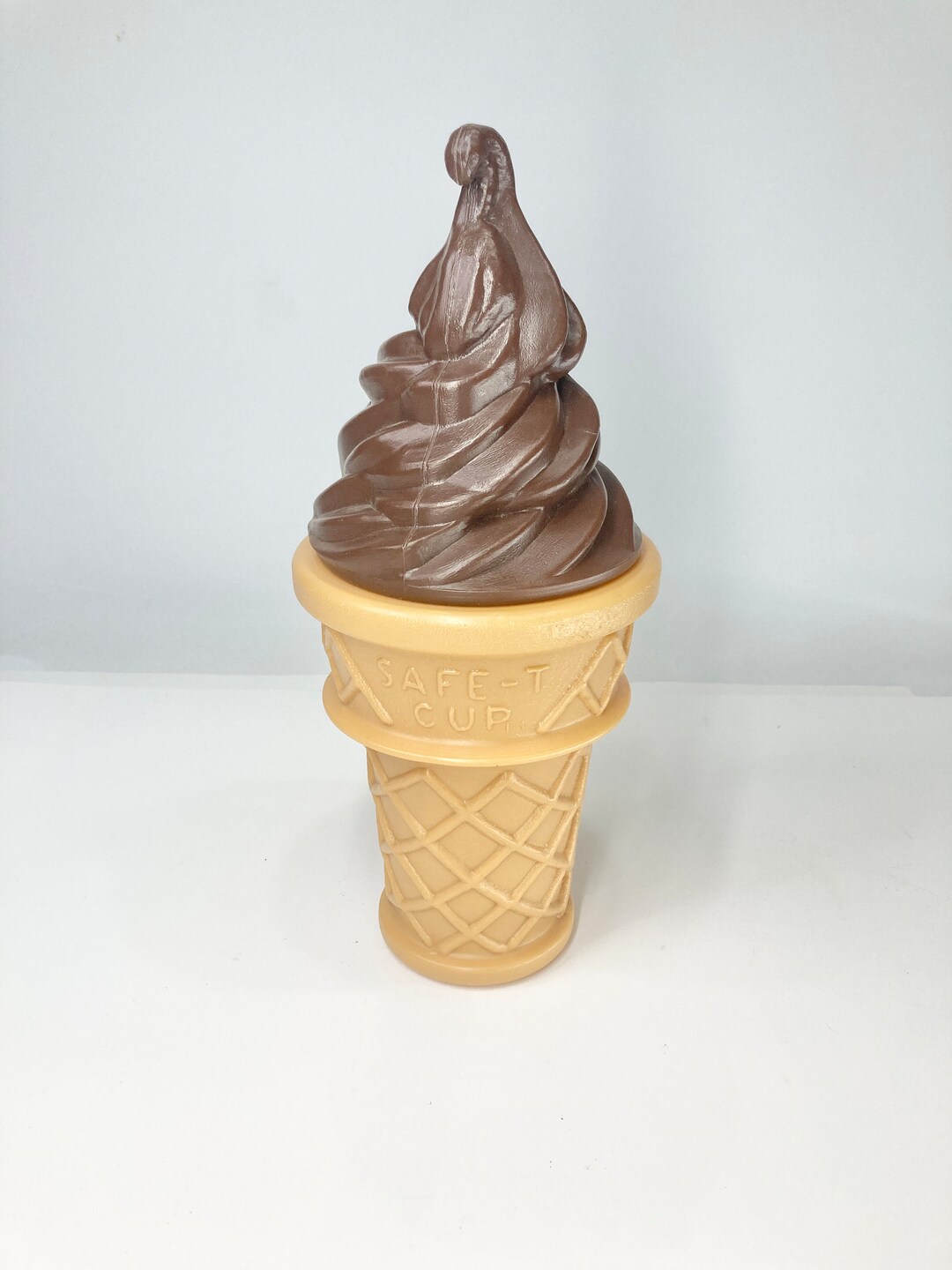 Blow Mold Safet Cup Ice Cream Cone Coin Bank Vintage Etsy