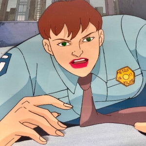 Savage Dragon 1990s Cartoon TV Show Animation Cel With Background - Alex Wilde Character - Professionally Framed