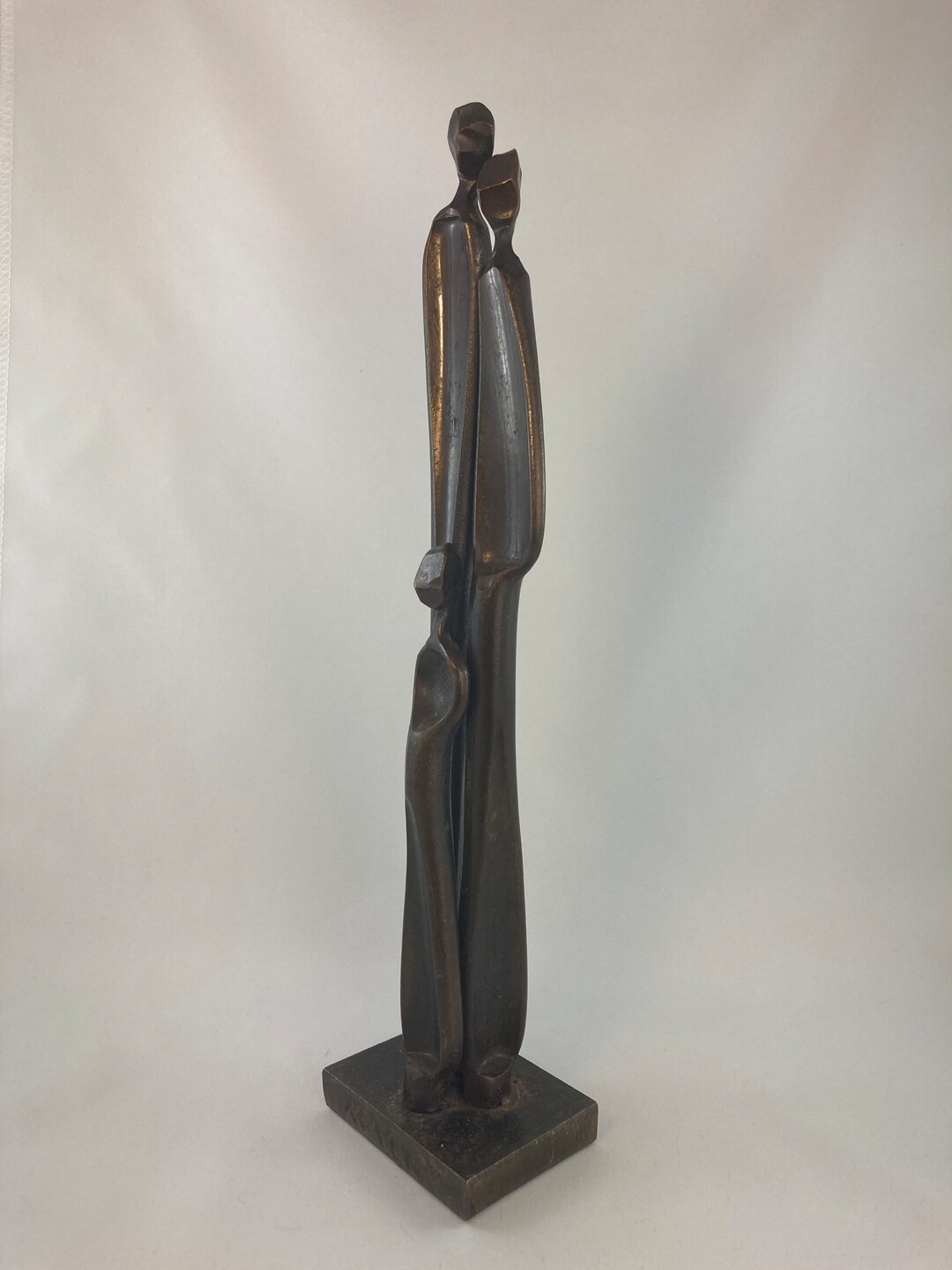 Wonderful Modernist Bronze Family Statue by Kramer Sculptures 1983 Etsy