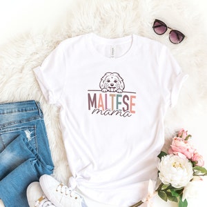 Maltese svg. Dog svg, cute dog shirt svg, dog mom shirt svg, cute dog mom shirt. maltese mom. maltese mama svg.