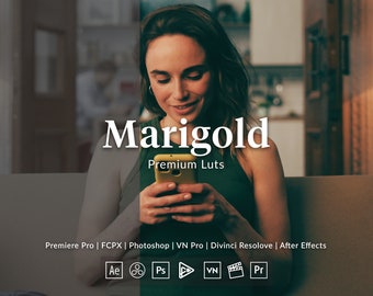 12 Marigold Luts | Cinematic, Moody, & Natural Video Filters | Premiere Pro, VN, Final Cut Pro