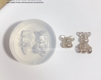 Bear Nail Molds, Cute Cartoon Nail Molds, 3D Three-Dimensional Embossed Nail Decorative Molds , Hands-on Nail Making Molds