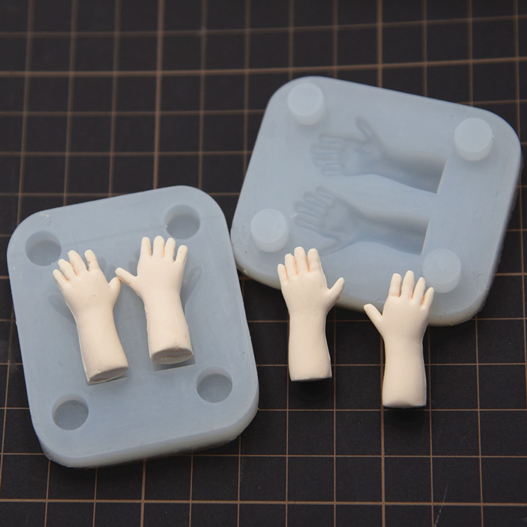 Moldy Hand Ultra-light Clay Hand Mold, Mini Palm Mold, Q Version Hand Mold, Doll ...