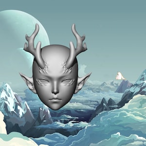 Men&#39;s Face Molds, Handmade Face Molds, Ultralight Clay Face Molds, Antler Face Molds, Elf Ear Face Molds, Girl Face Molds, Gifts