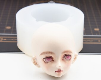 Handsome Face Mold, Fondant Silicone Clay Face Mold, Face Handsome Animation Cartoon Character Mold, BJD Doll Thin Face Simulation Mold