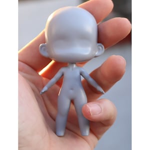 Molde corporal versión Q, molde facial Bdj de arcilla súper ligera, molde facial de silicona hecho a mano Kawaii, molde corporal lindo, molde de versión Q de dibujos animados lindo